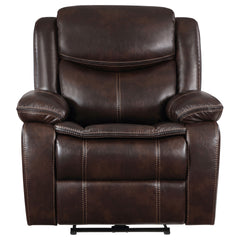 Salerno Dark Brown Upholstered Power Recliner Chair