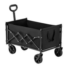 Collapsible Folding Wagon with Wheels, Wagons Carts Foldable with 225lbs Capacity, Lightweight Portable Utility Wagon Cart for Grocery Shopping Sports Camping and Garden