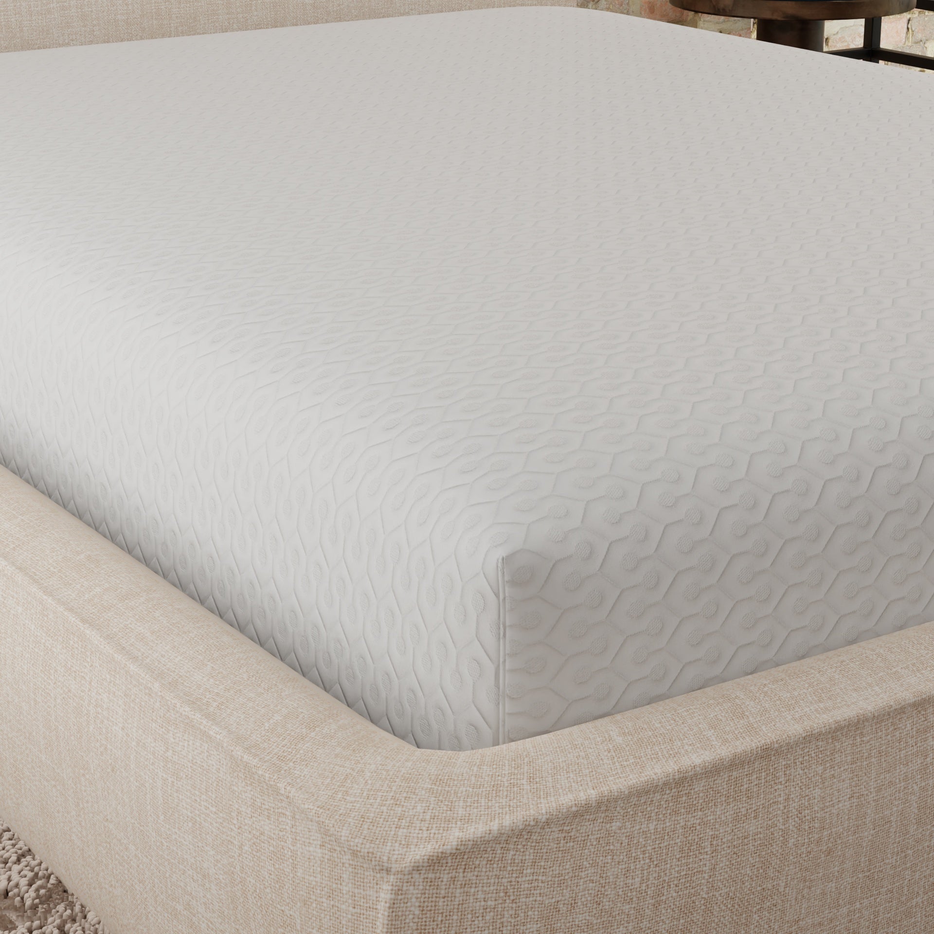 Snow Soft Circular Poly Knit with HEIQ Cooling Water Resistant Mattress Protector Twin