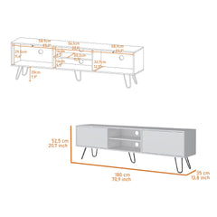 Selby TV Rack, Hairpin Leg Design with Spacious Storage