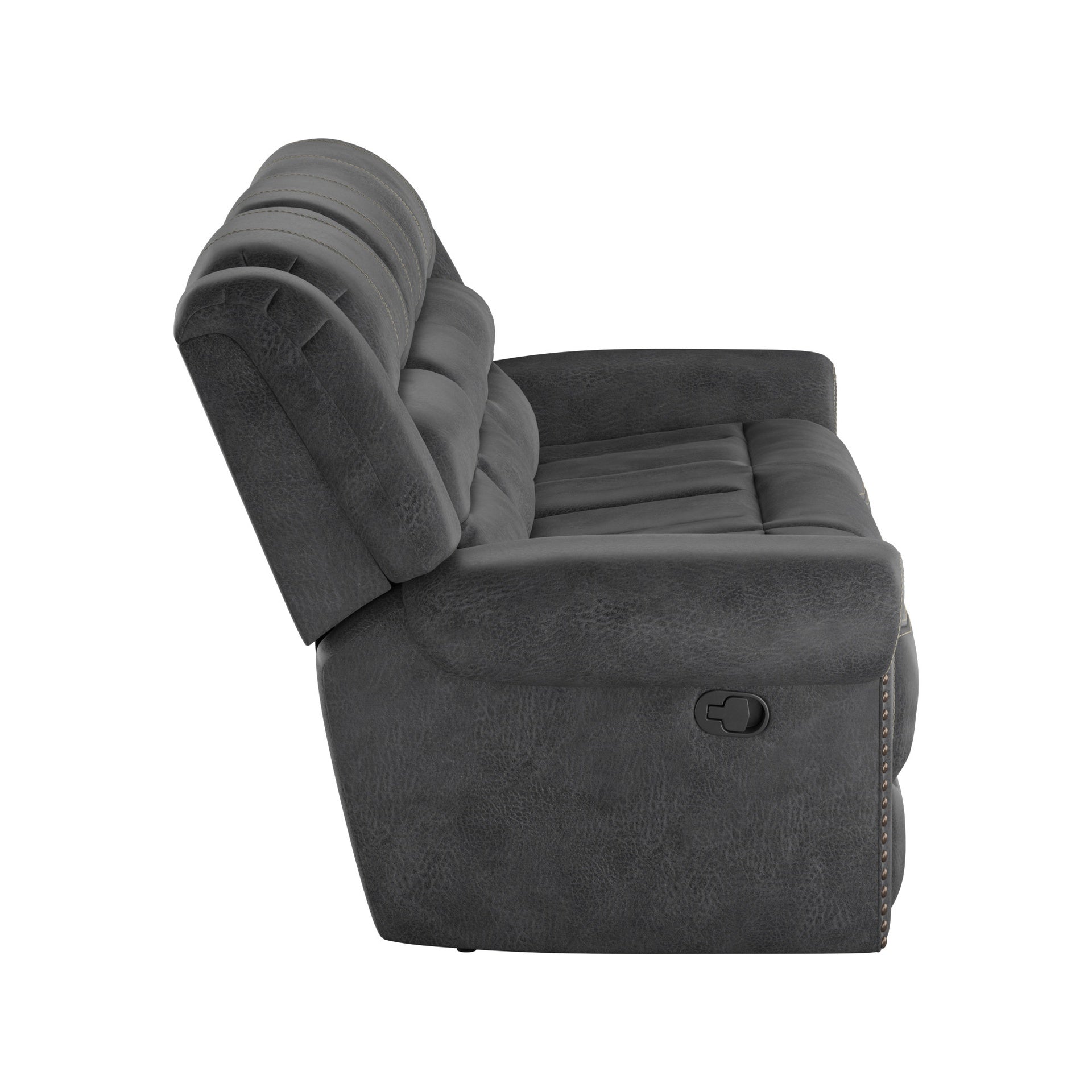 Gray Reclining Sofa