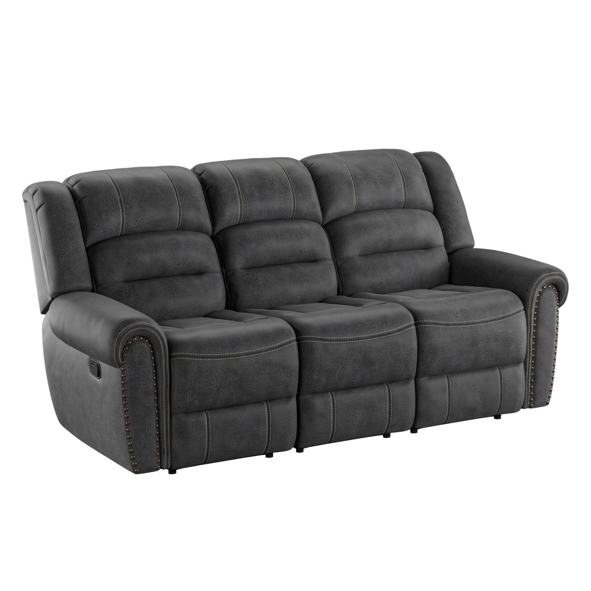 Gray Reclining Sofa