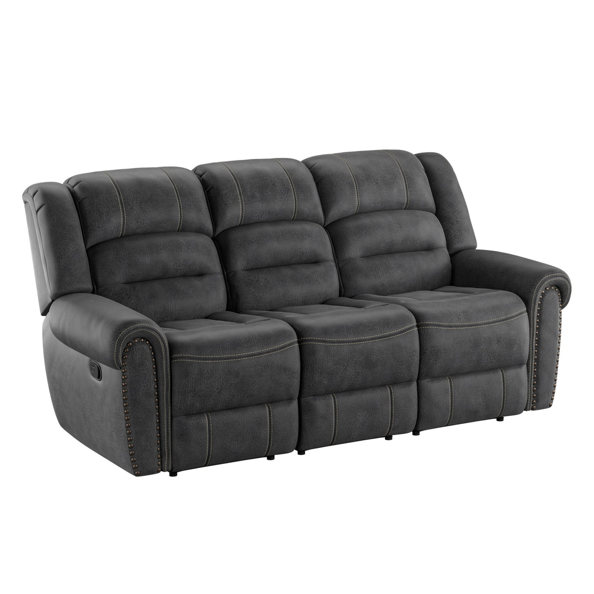 Gray Reclining Sofa