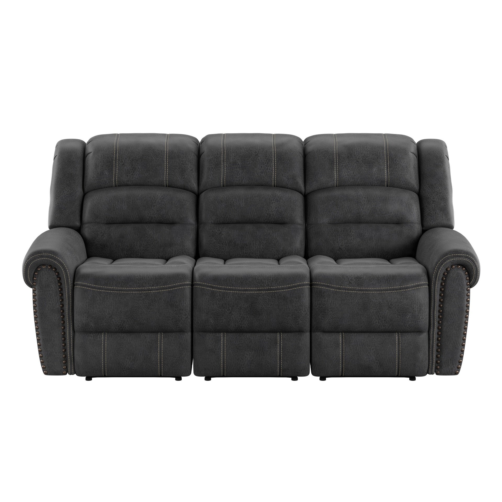 Gray Reclining Sofa