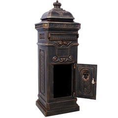 Mailboxs Mailboxes Residential The Court Large-Capacity Letter Box, Garden Floor Safety Mailbox, Outdoor Rainproof Postbox Statue ,bronze