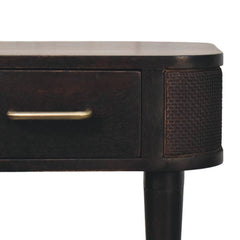Solid Wood Belmont Bedside,Mocha Tone,1-Drawer