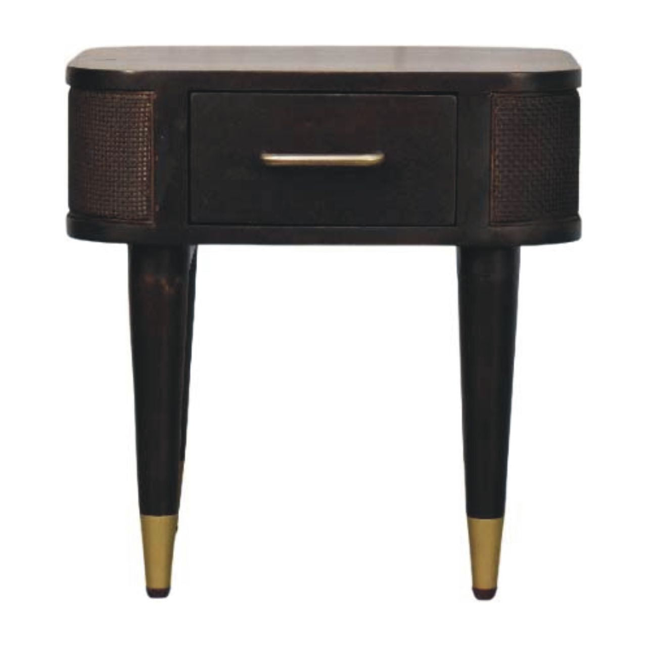 Solid Wood Belmont Bedside,Mocha Tone,1-Drawer