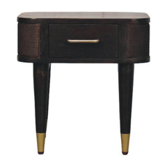 Solid Wood Belmont Bedside,Mocha Tone,1-Drawer