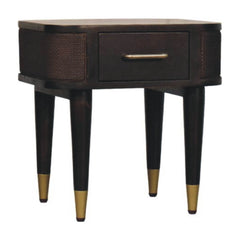 Solid Wood Belmont Bedside,Mocha Tone,1-Drawer