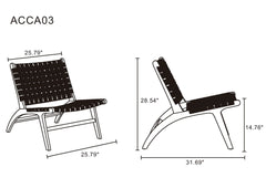 Accent Chair in Black and Natural