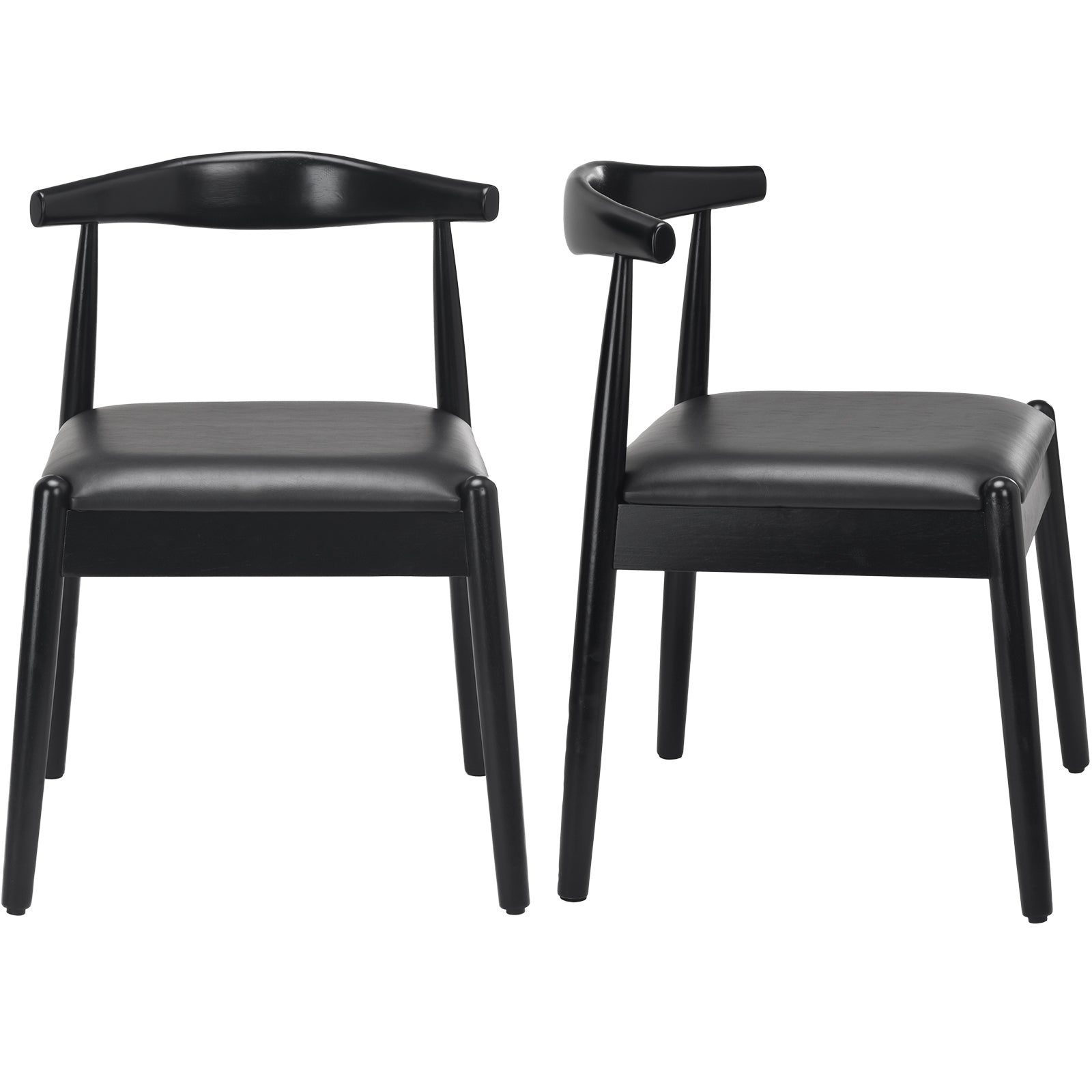 Weave Dining Chairs Set of 2, Mid-Century Modern Kitchen Chair with Solid Oak Frame & Handwoven Seat for Living Dining Room