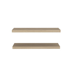 Ecco 31.5" Wide  Floating Shelves Set of 2, Shelves for Wall Decor for Bedroom, Bathroom Storage Shelves, Book Shelves for Living Room Light Pine