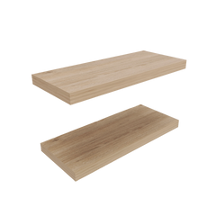 Ecco 31.5" Wide  Floating Shelves Set of 2, Shelves for Wall Decor for Bedroom, Bathroom Storage Shelves, Book Shelves for Living Room Light Pine