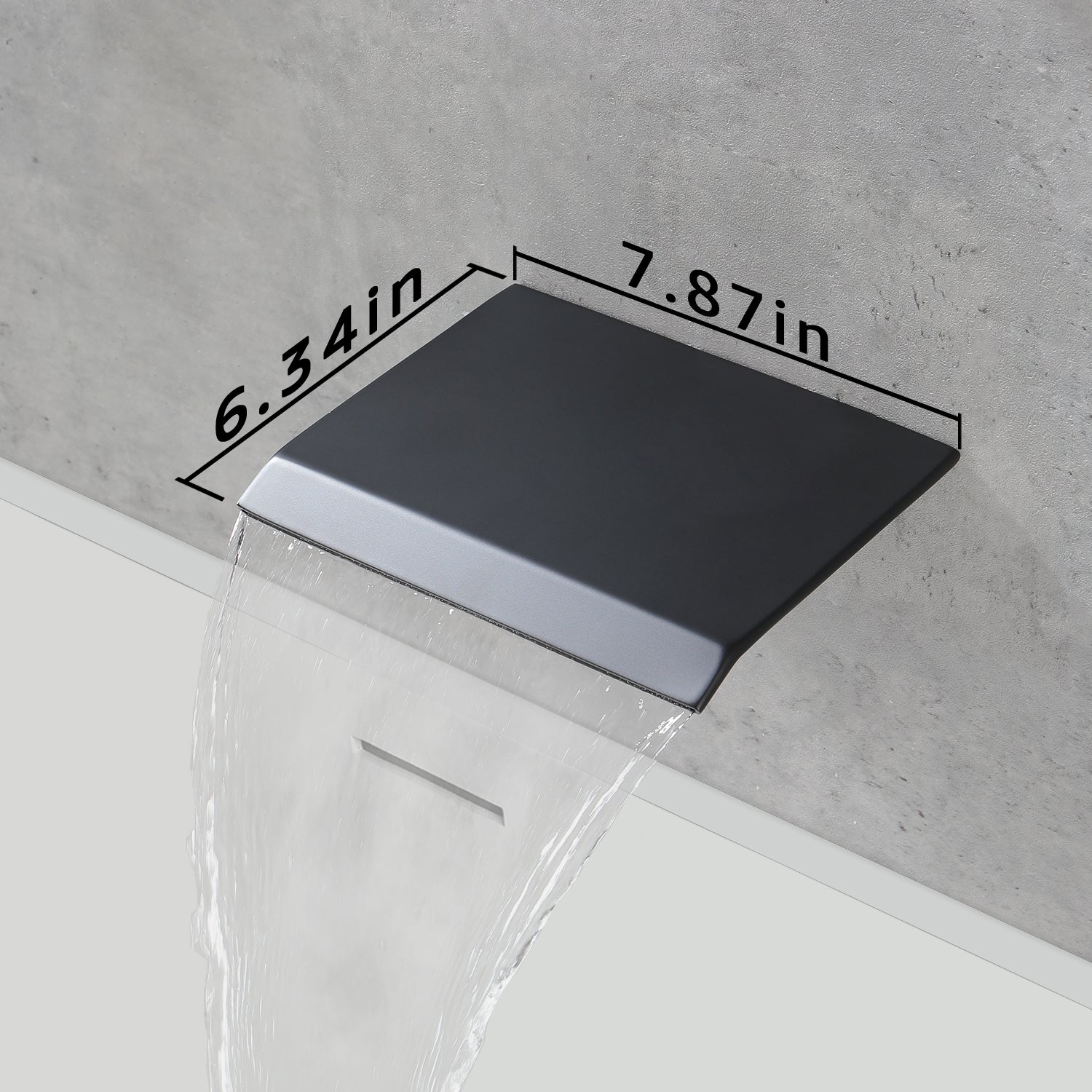 Male NPT Shower Faucet Set, Waterfall Shower System for Bathroom, High Pressure 10" Rain Shower Head and Handheld Shower Spray, Wall Mount Tub Faucet Shower Valve with Trim and Diverter, Matte Black