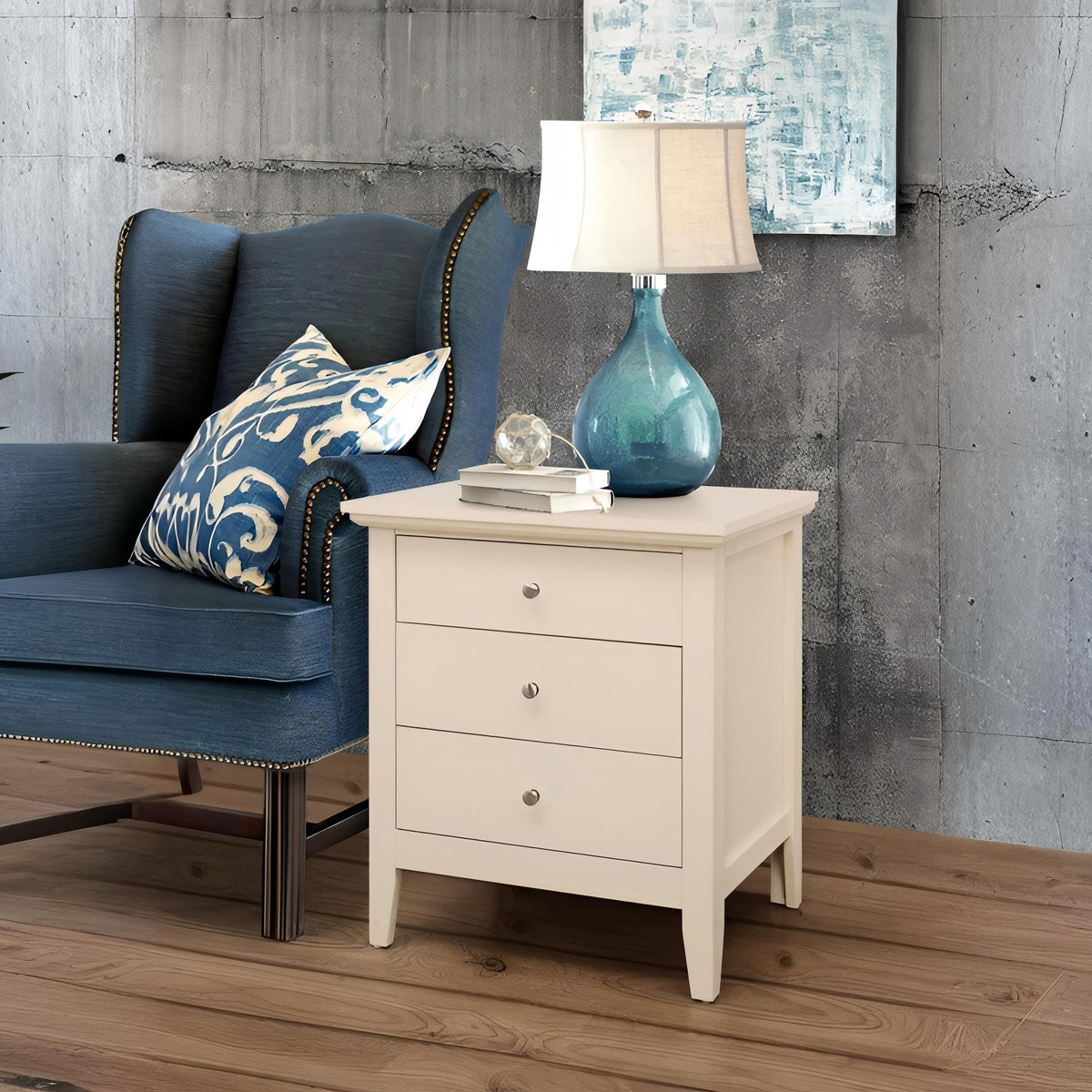Charming Casual Nightstand In Beige