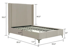 Full Bed in Rustic Taupe