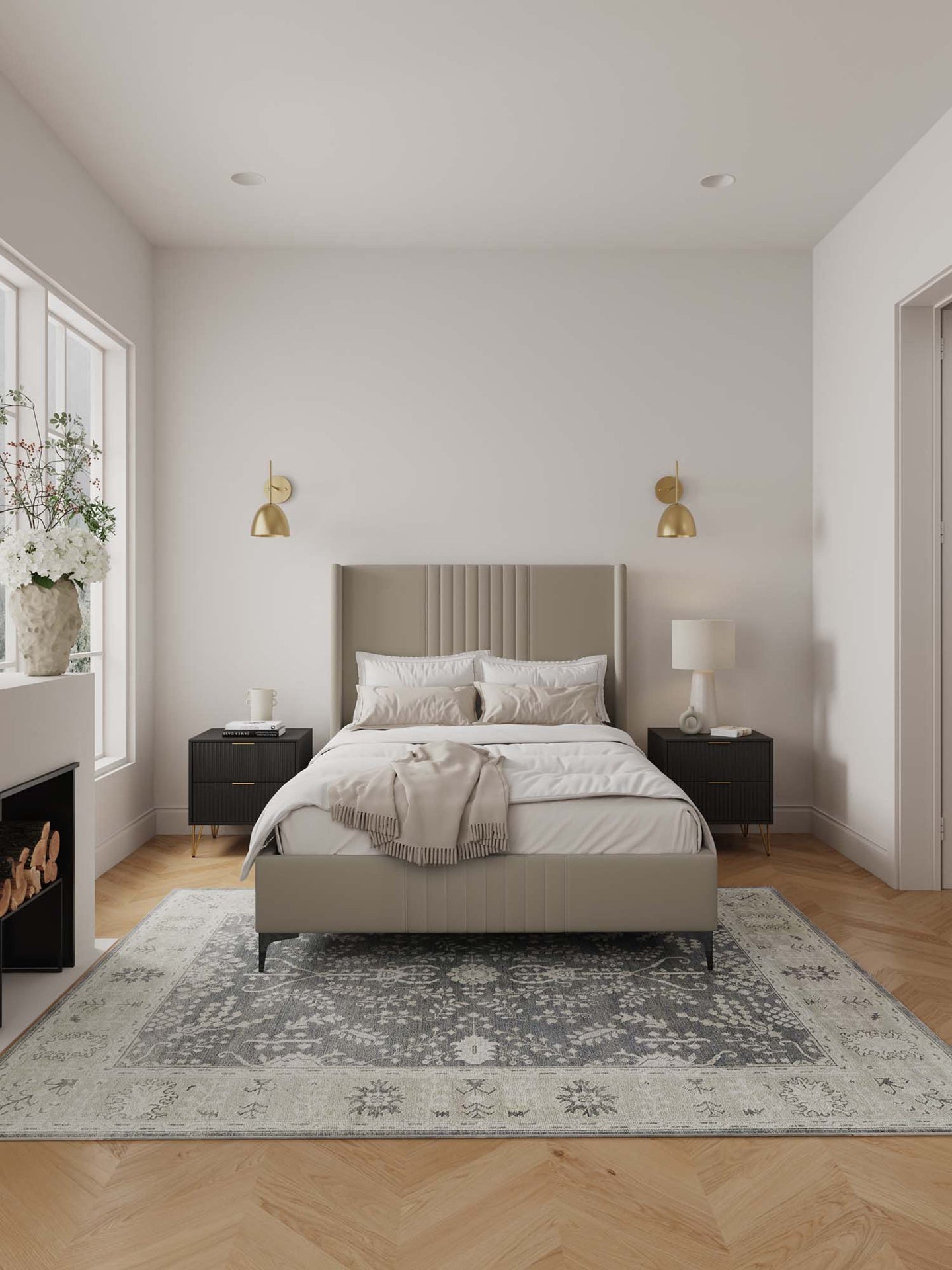 Full Bed in Rustic Taupe