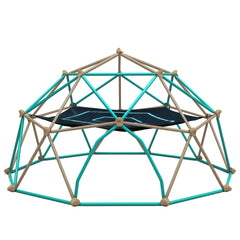 12ft Geometric Dome Climber Play Center, Kids Climbing Dome Tower with Hammock, Rust & UV Resistant Steel Supporting 1000 LBS