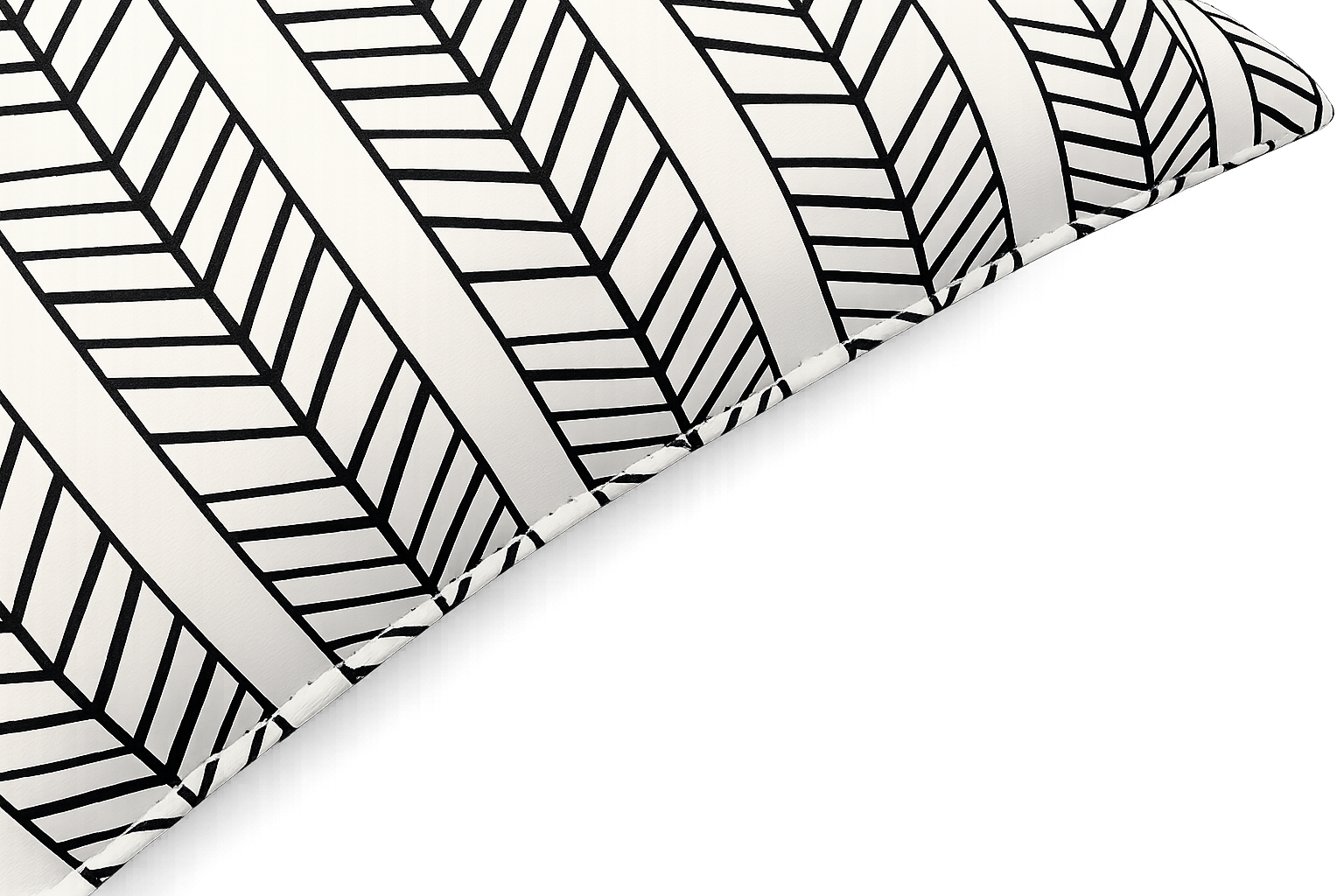 2 Pack Outdoor Throw Pillows, Waterproof & Fade-Resistant Patio Cushions for Garden, Porch, Poolside Furniture - Soft & Comfortable Decorative Pillow Covers (18x18 Inch, Ivory White with Black Patter)