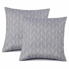 2 Pack Outdoor Throw Pillows, Waterproof & Fade-Resistant Patio Cushions for Garden, Porch, Poolside Furniture - Soft & Comfortable Decorative Pillow Covers (18x18 Inch, Dusty Gray)