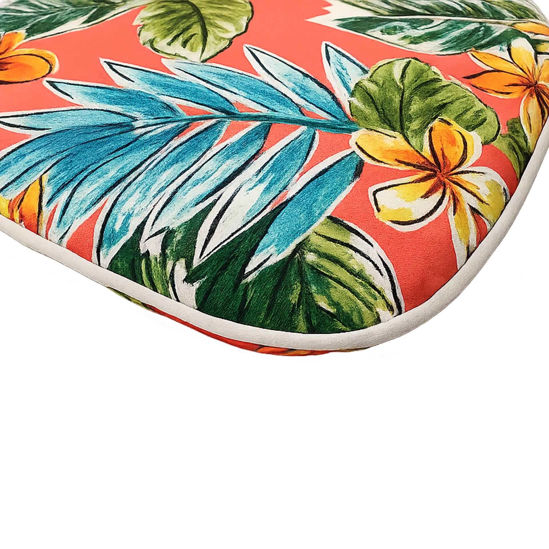 Outdoor Patio Chair Cushions, Water-Repellent U-Shape Thick Foam Seat Cushions with Ties, 17"x16"x2" All-Weather Cushions for Garden, Patio & Dining Chairs (Set of 4)-Bright Coral Pink