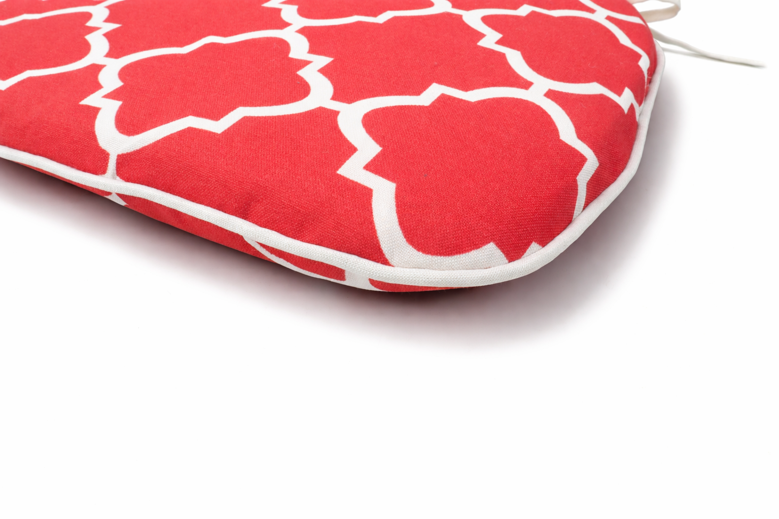Outdoor Chair Cushions Seat Cushions with Straps, Patio Chair Pads for Patio Furniture Garden Home Office Decoration Set of 4, Plaid Red