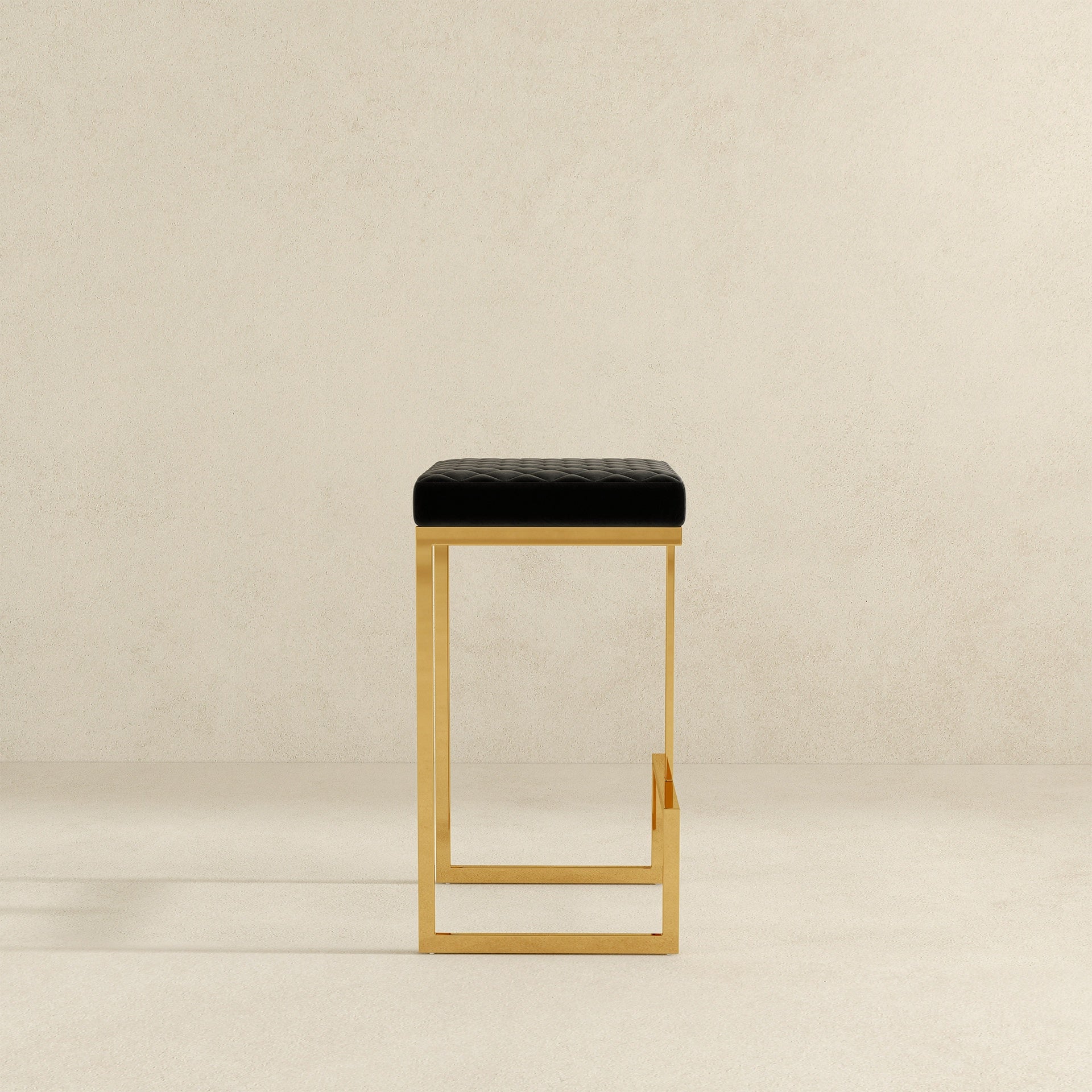 Joel Mid Century Modern Luxury Upholstered Stool