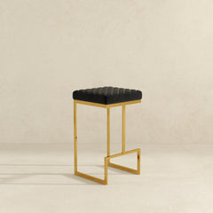 Joel Mid Century Modern Luxury Upholstered Stool