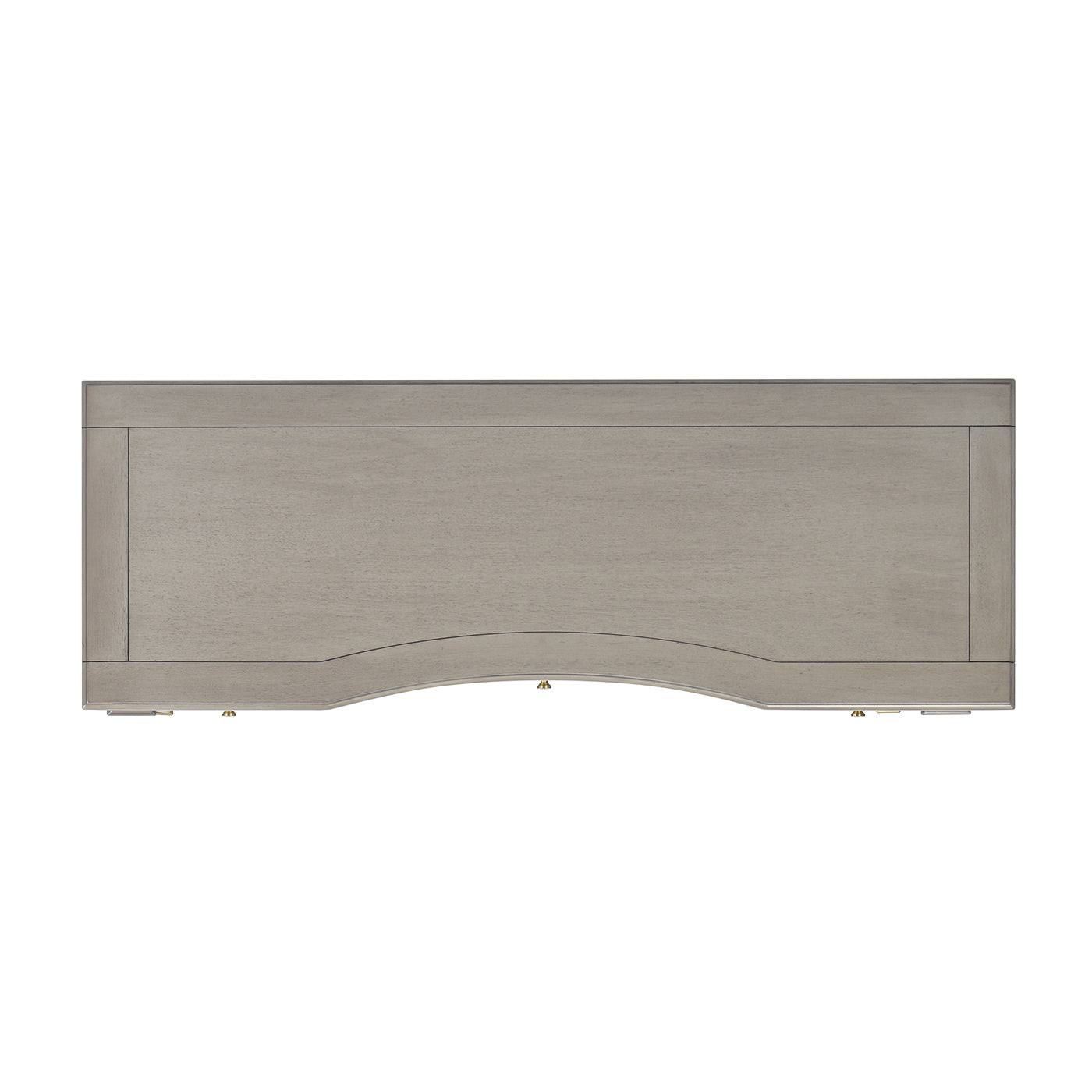 Dauphin 55" 3-Drawer Wood Executive Desk Grey Cashmere Rubber Wood & Veneer