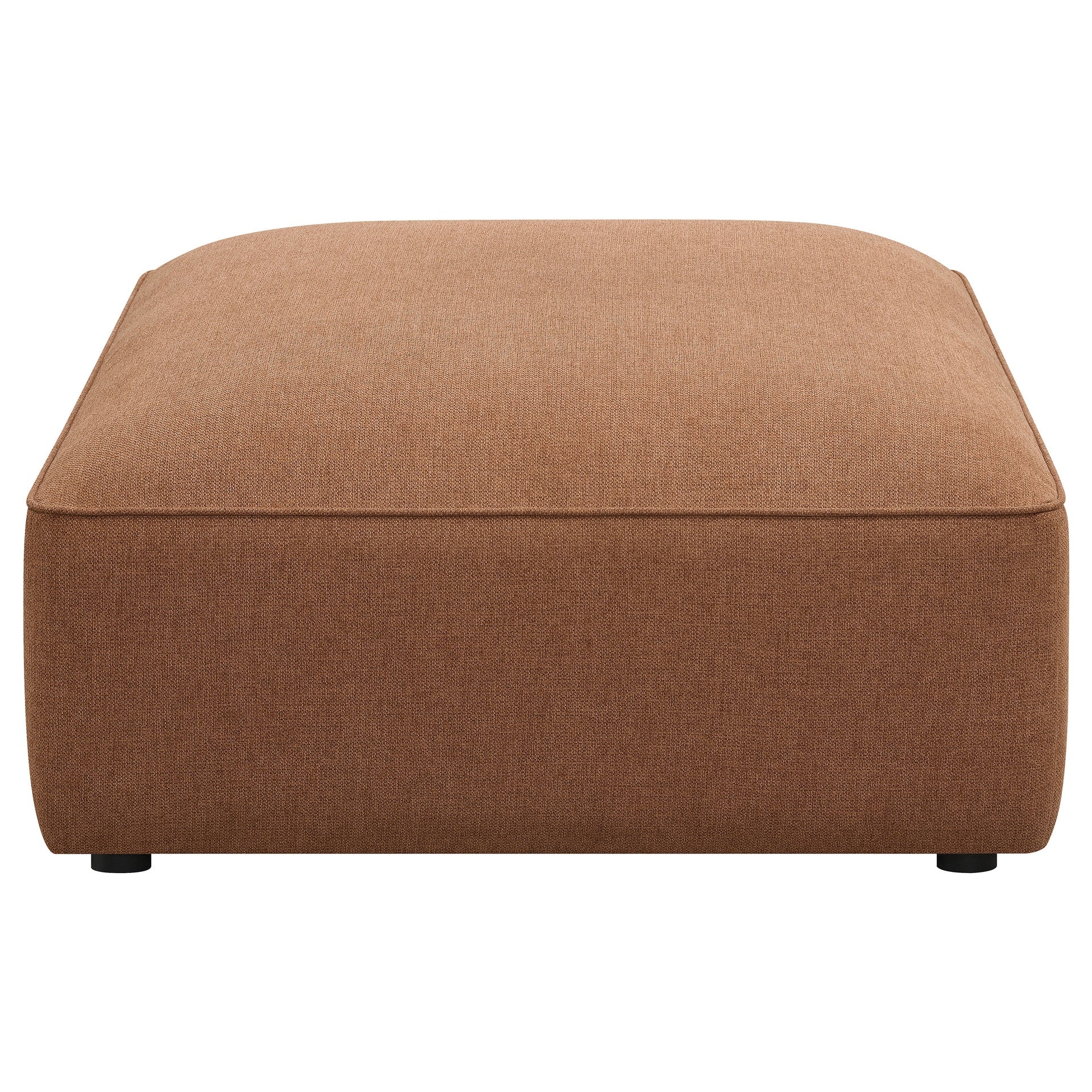 Jennifer Terracotta Square Upholstered Ottoman