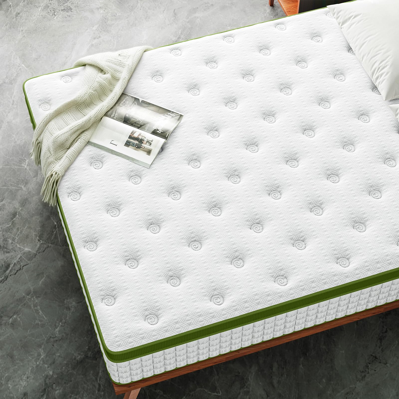 12 Inch Full Size Hybrid Mattress in a Box with Gel Memory Foam and Pocket Springs, Pressure Relief & Motion Isolation, CertiPUR-Us Certified, Assembled in USA