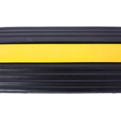 Cable Protector Ramp Rubber Speed Bumps 3 Pack of 1 Channel 6600Lbs Load Capacity with 18 Bolts Spike for Asphalt Concrete Gravel Driveway (1 Channel, 3 Pack)