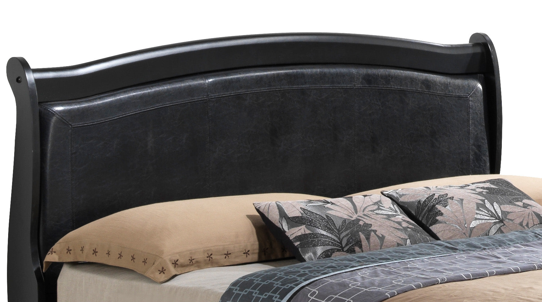 Elegant Traditional Black Full Bed
