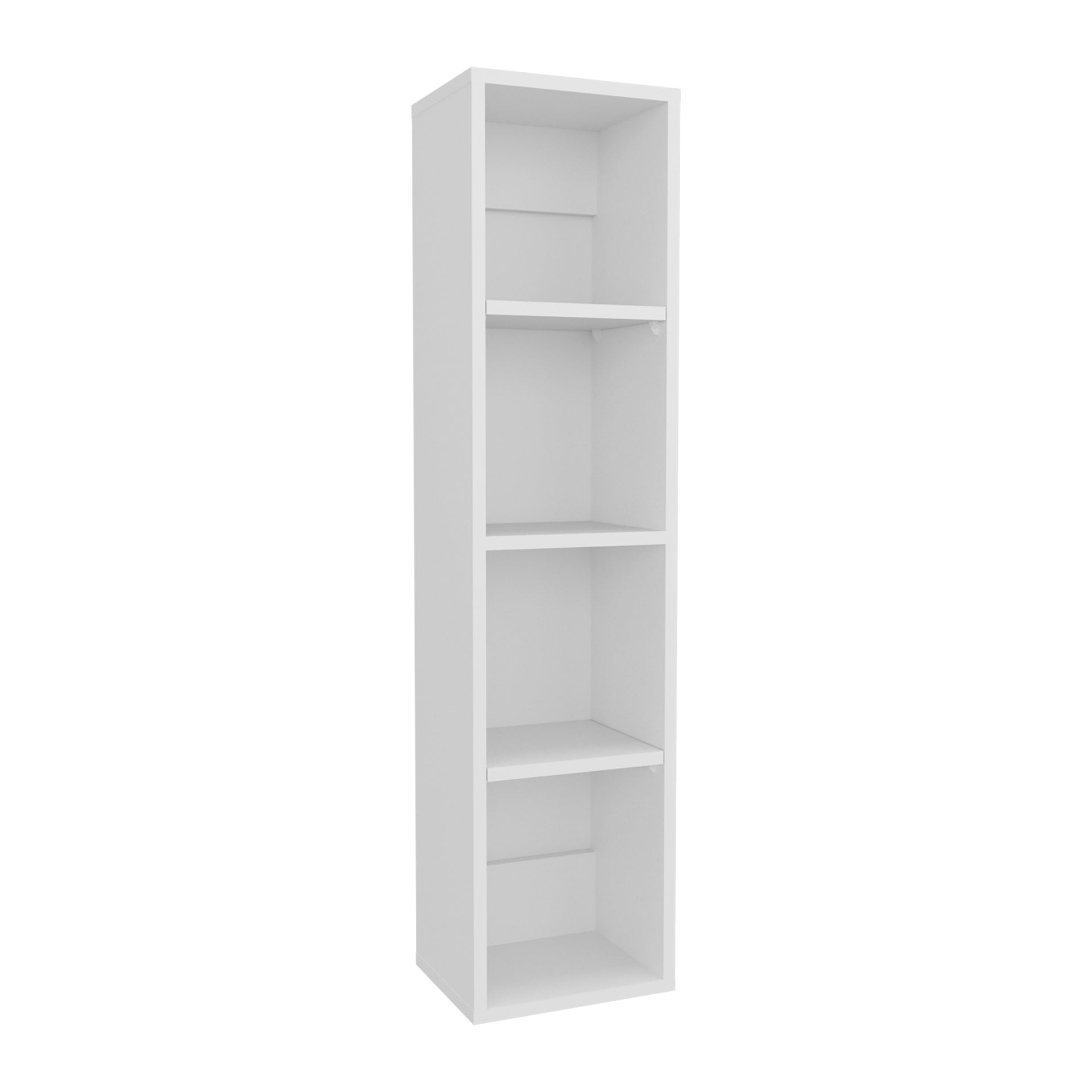 Tall Manufactured Wood Wall-Mounted Cabinet Storage with 4 Open Shelves, Slim Bathroom Organizer