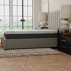 12" Copper Gel Cooling Memory Foam Mattress with Edge Support and Air Grid Base King Split Head