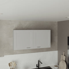 Zurich Wall Cabinet, Double Door, Wide, One Shelf, Kitchen, Storage Cabinet, White