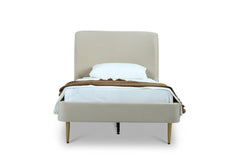 Twin Bed in Cream and Gold