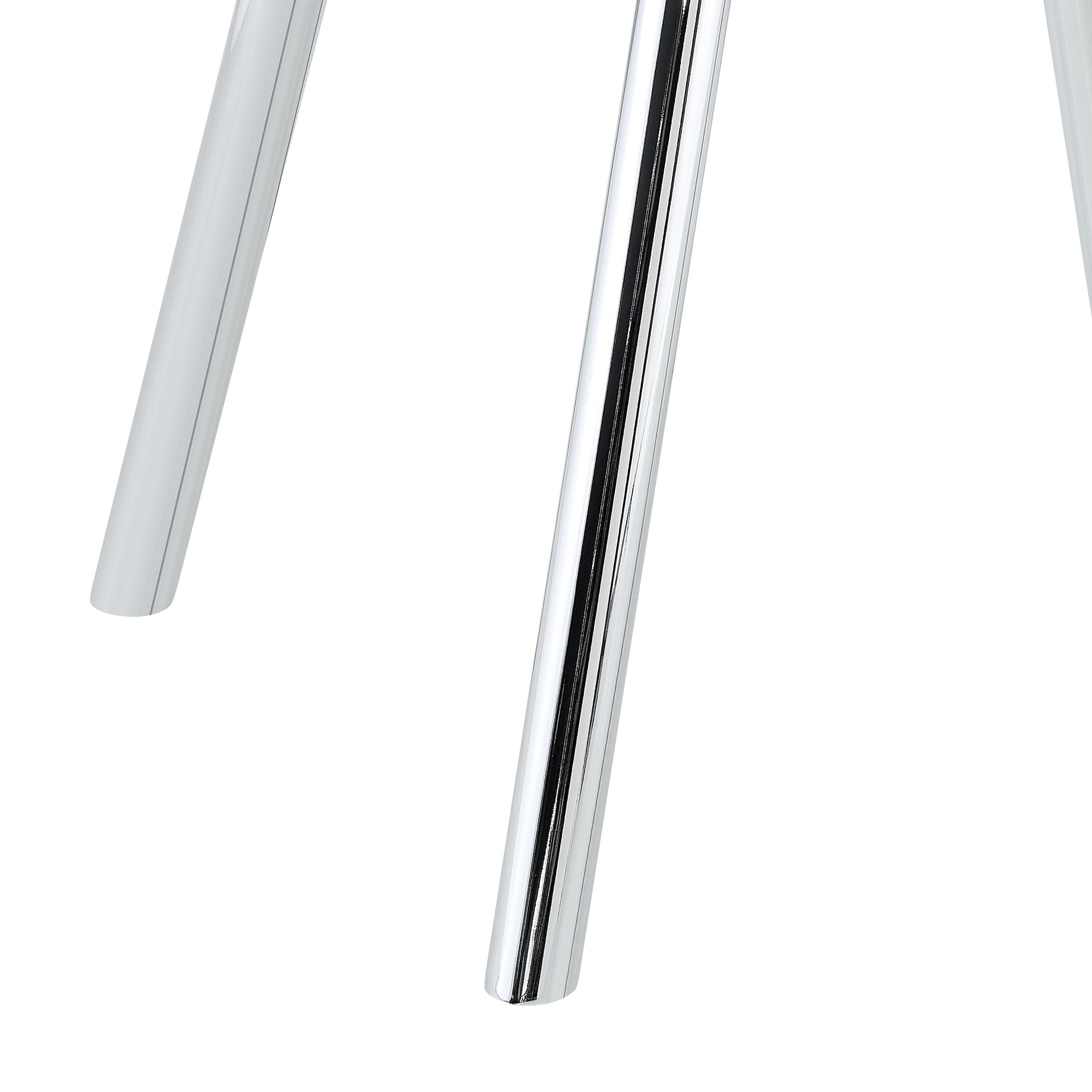 51-Inch Tempered Glass Dining Table with Sturdy Metal Legs