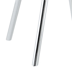 51-Inch Tempered Glass Dining Table with Sturdy Metal Legs