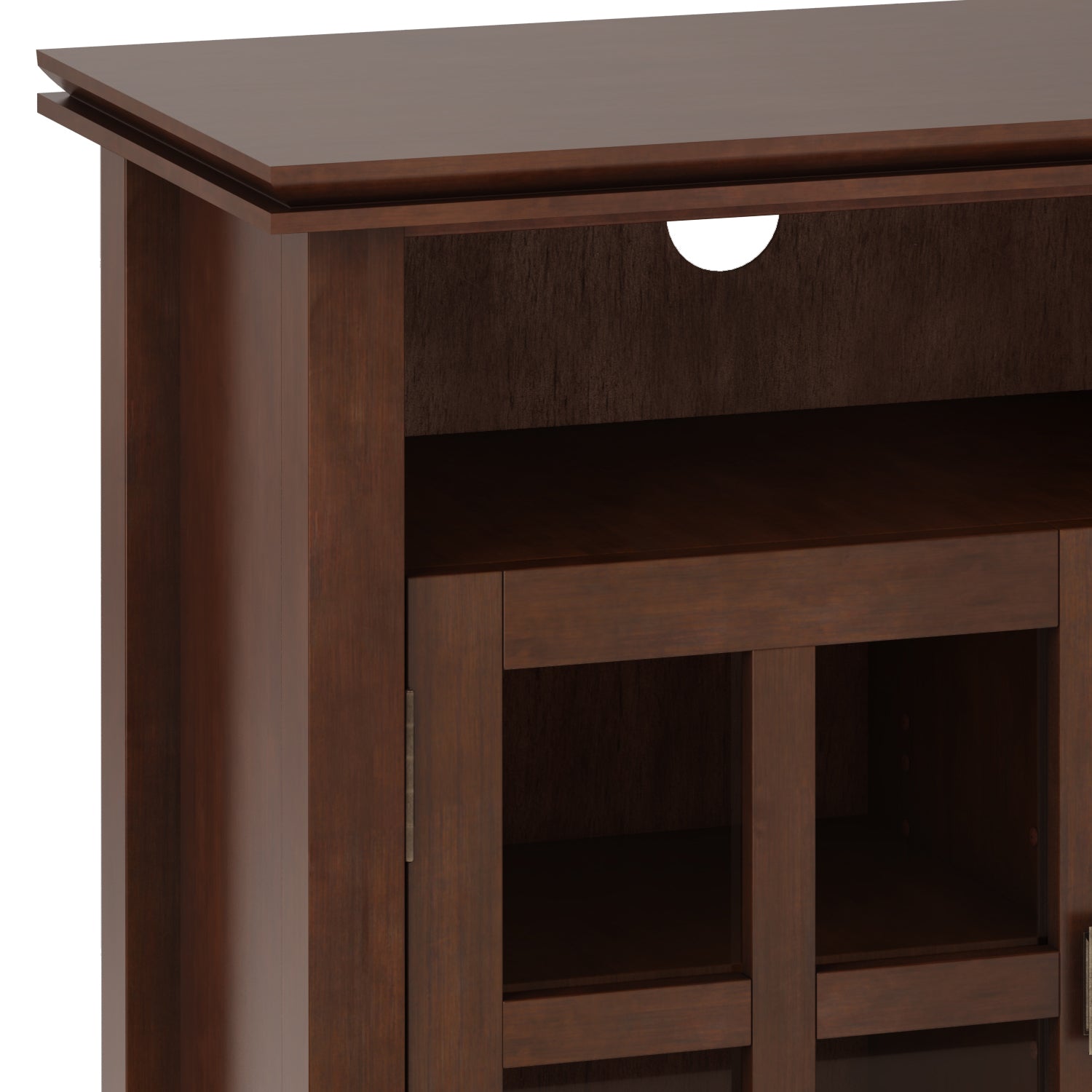 Artisan 48 inch Wide Solid Wood TV Stand in Russet Brown For TVs up to 55 inches