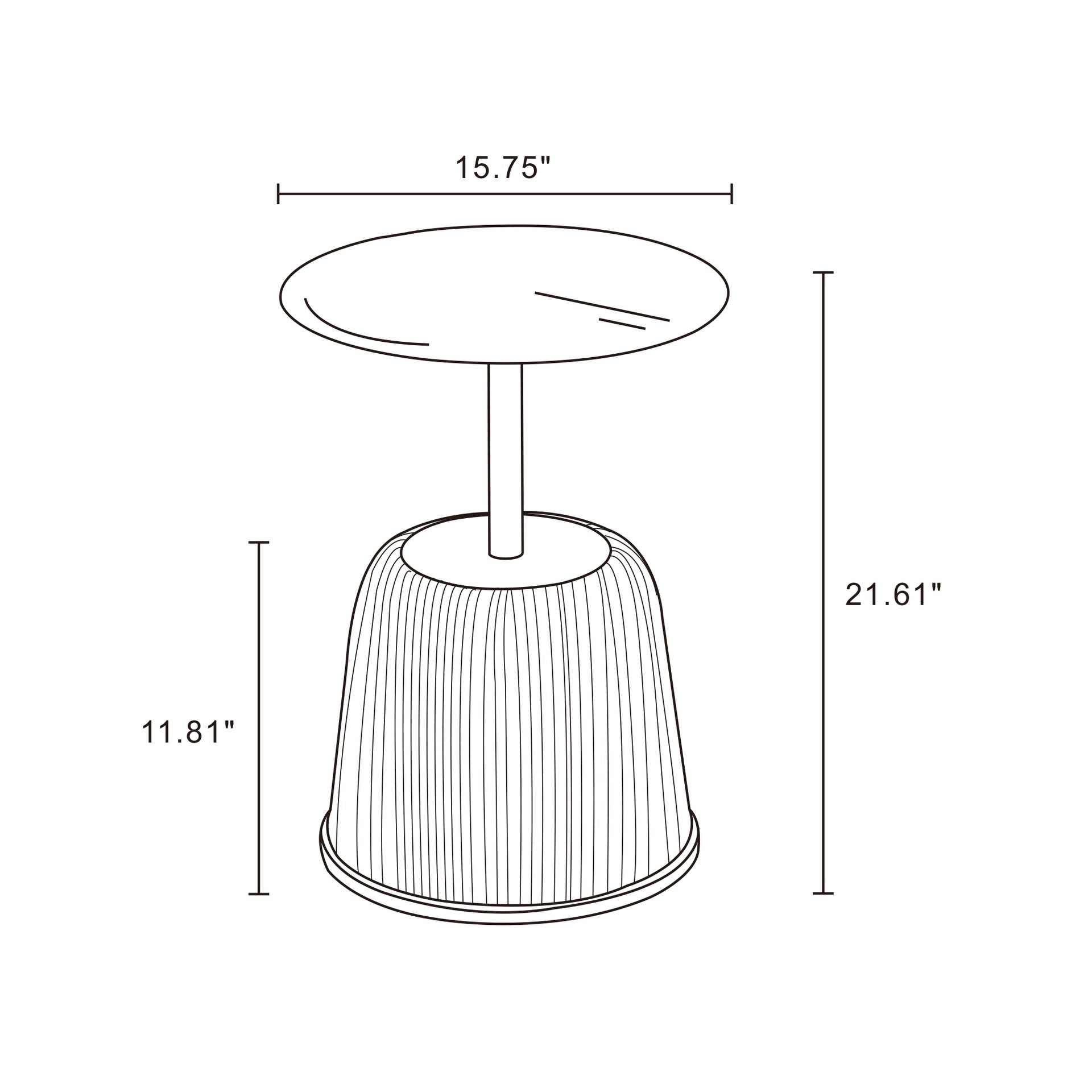 End Table in Gray