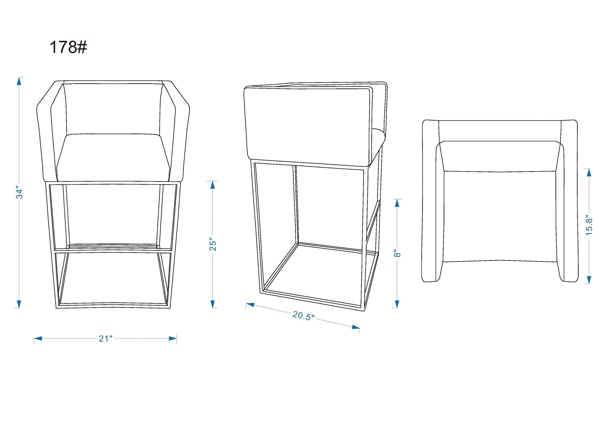 Counter Stool in Gray