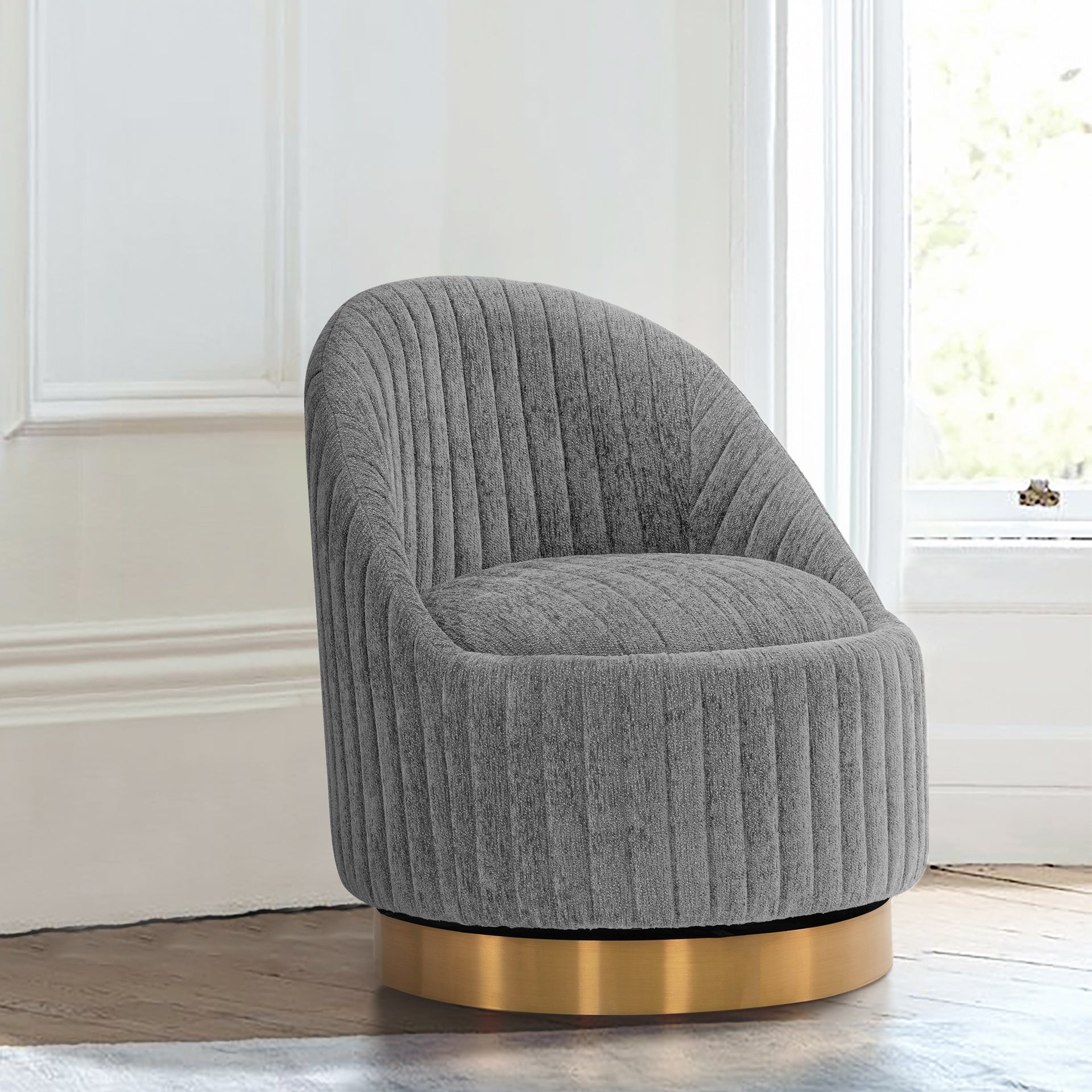 Swivel Lounge Chair in Gray