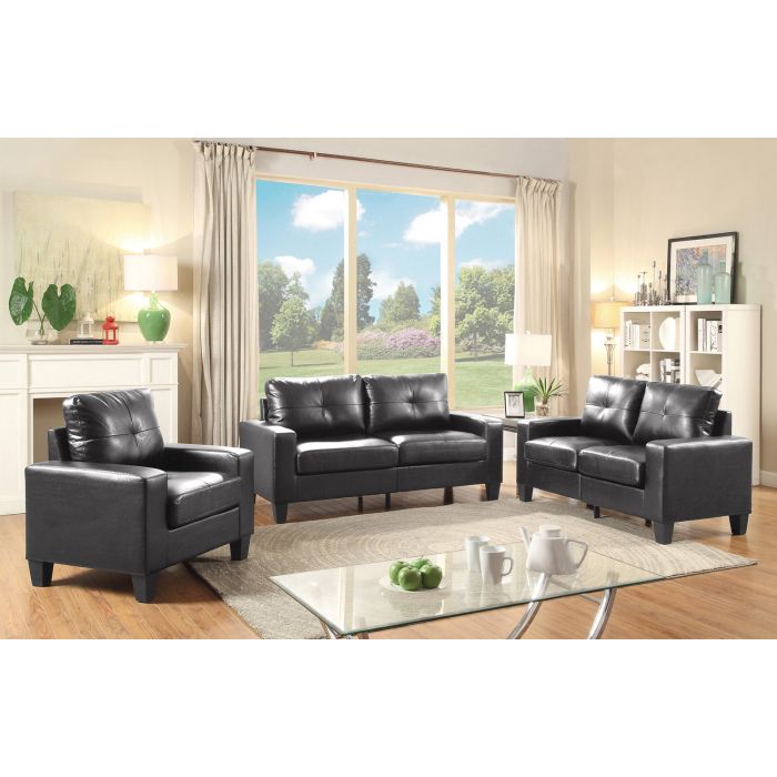 Newbury G463A-L Modular Loveseat , BLACK