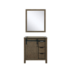 Rustic Brown Bath Vanity 30 in. W x 22 in. D, and 28 in. Mirror