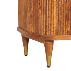 Solid Wood Emerson Ribbed 4-Drawer Chest,Brown,3-Drawers