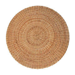Solid Wood Regency Round Woven Coffee Table,Brown