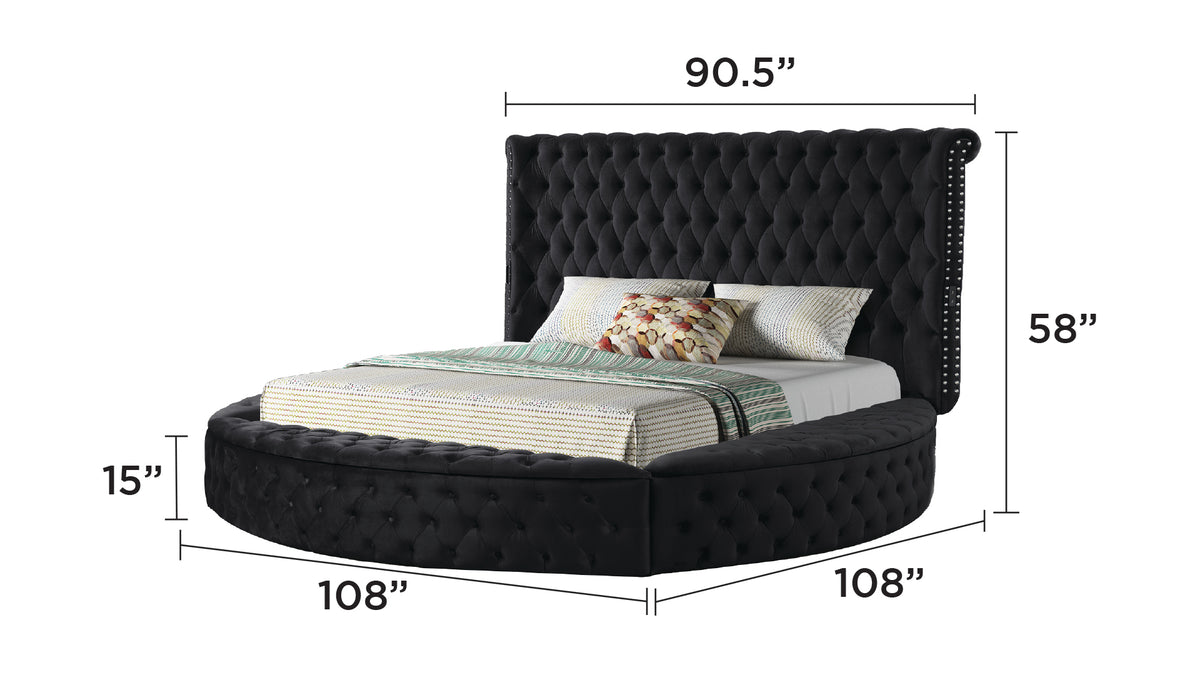 HAZEL Queen 4 Pc Bedroom Set Made With Wood In Black Color(NJ INVENTORY)