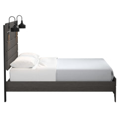 Brown Queen Bed With Lights