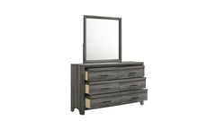 Denver Modern Style 6- Drawer Dresser Made with Wood in Gray (INCLUDES ONLY DRESSER) same as B009P272307 (CA inventory)